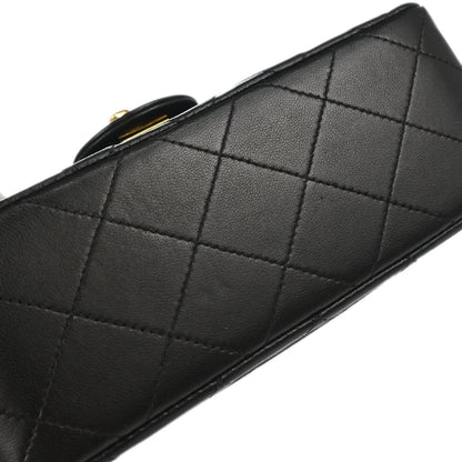Chanel 1991-1994 Black Lambskin Mini Classic Square Flap Shoulder Bag 17