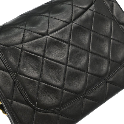 Chanel 1991-1994 Black Lambskin Mini Classic Square Flap Shoulder Bag 17