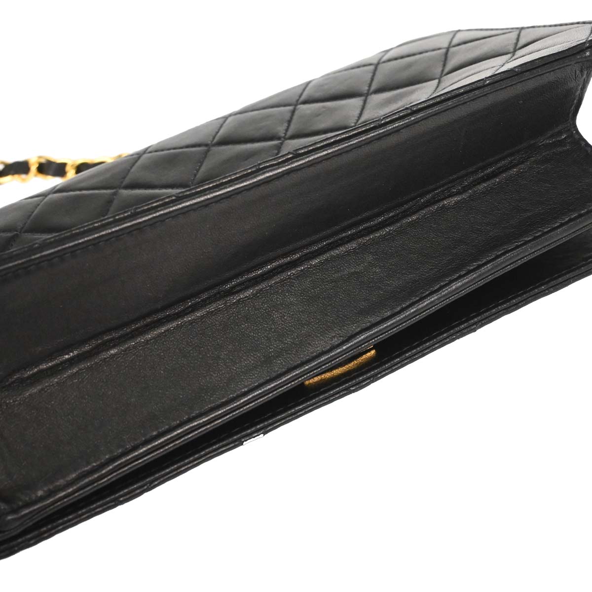 Chanel 2005-2006 Black Lambskin Turnlock Small Full Flap Shoulder Bag