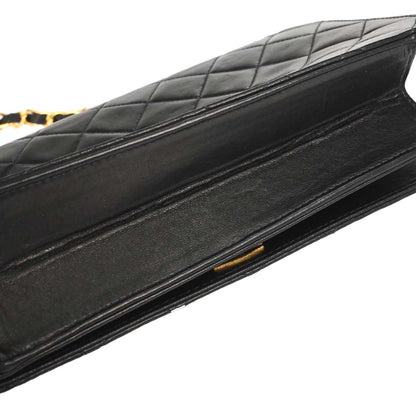 Chanel 2005-2006 Black Lambskin Turnlock Small Full Flap Shoulder Bag