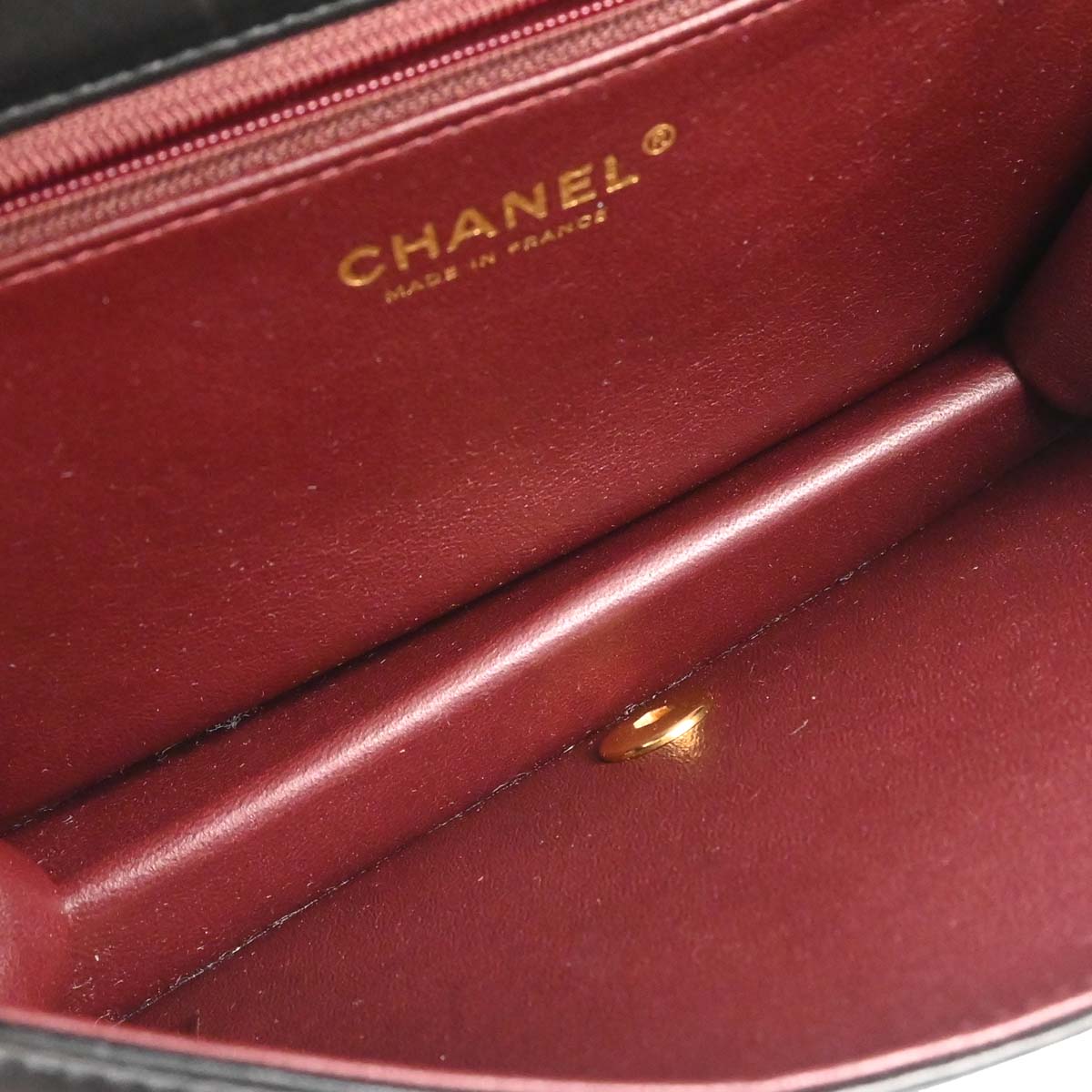 Chanel 2005-2006 Black Lambskin Turnlock Small Full Flap Shoulder Bag