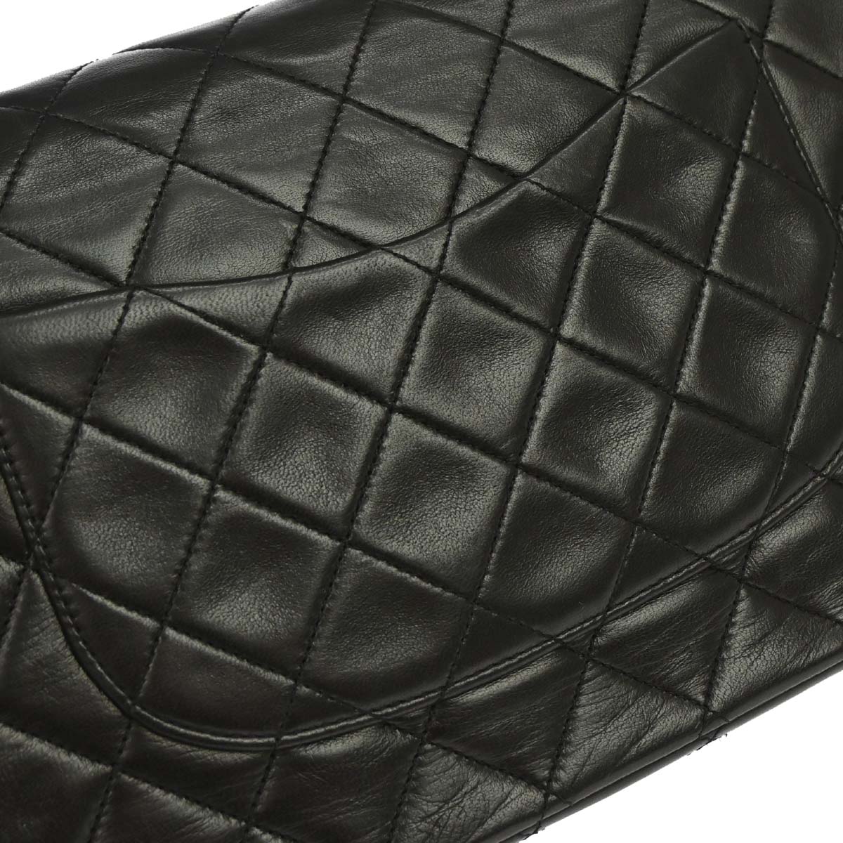 Chanel Black Lambskin Medium Classic Double Flap Shoulder Bag