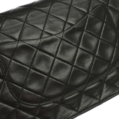 Chanel Black Lambskin Medium Classic Double Flap Shoulder Bag
