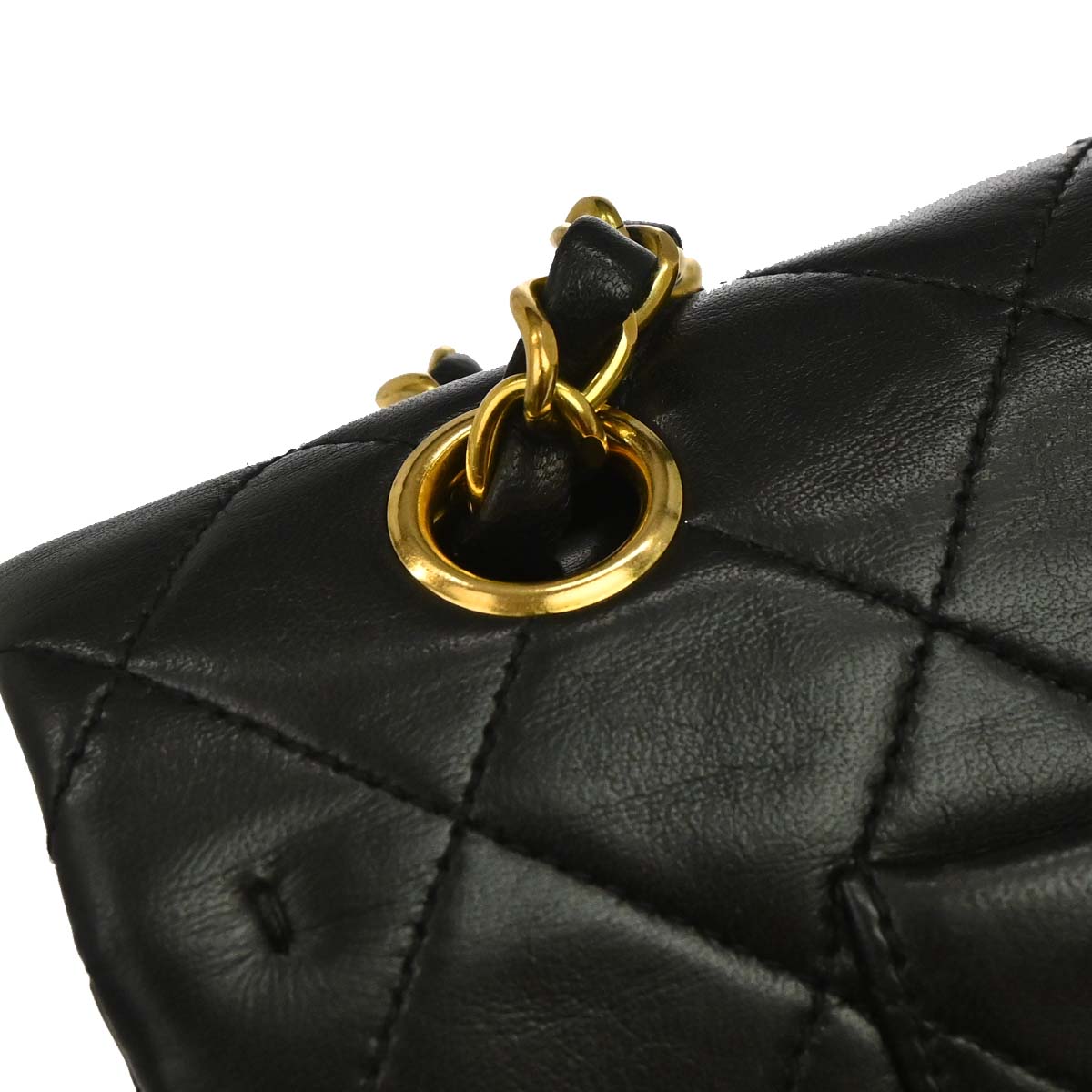 Chanel Black Lambskin Medium Classic Double Flap Shoulder Bag
