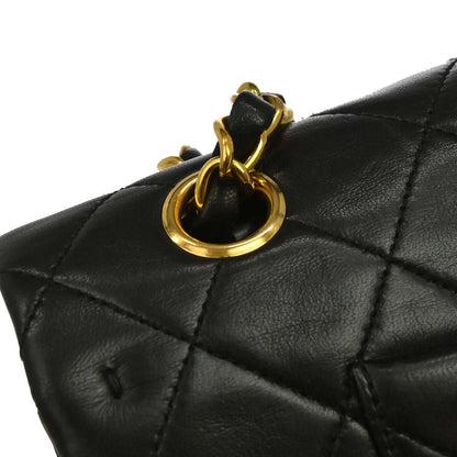 Chanel Black Lambskin Medium Classic Double Flap Shoulder Bag