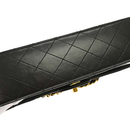 Chanel Black Lambskin Medium Classic Double Flap Shoulder Bag