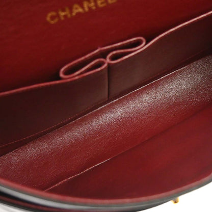 Chanel Black Lambskin Medium Classic Double Flap Shoulder Bag