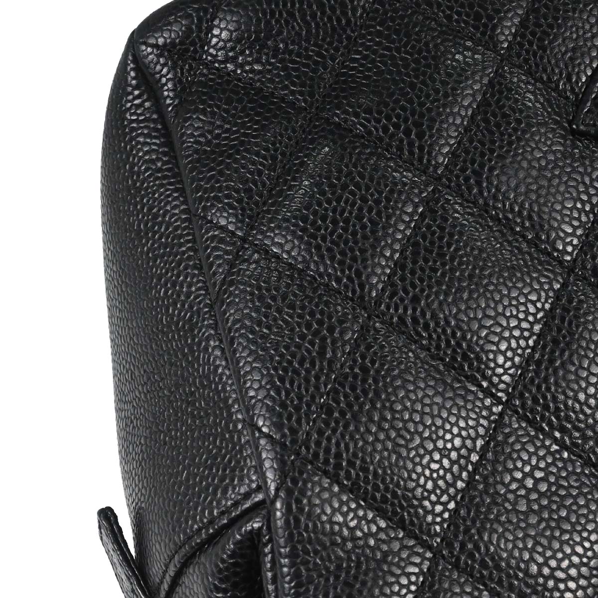 Chanel 2002-2003 Black Caviar Skin Petite Timeless Tote PTT Chain Handbag