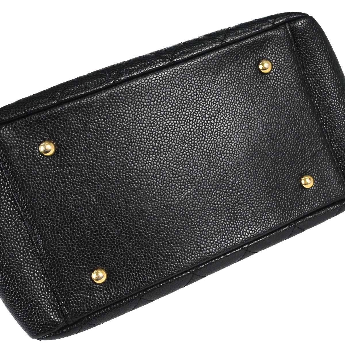 Chanel 2002-2003 Black Caviar Skin Petite Timeless Tote PTT Chain Handbag