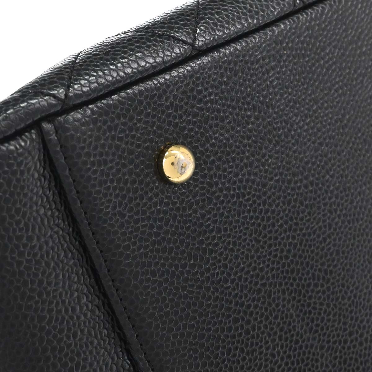 Chanel 2002-2003 Black Caviar Skin Petite Timeless Tote PTT Chain Handbag