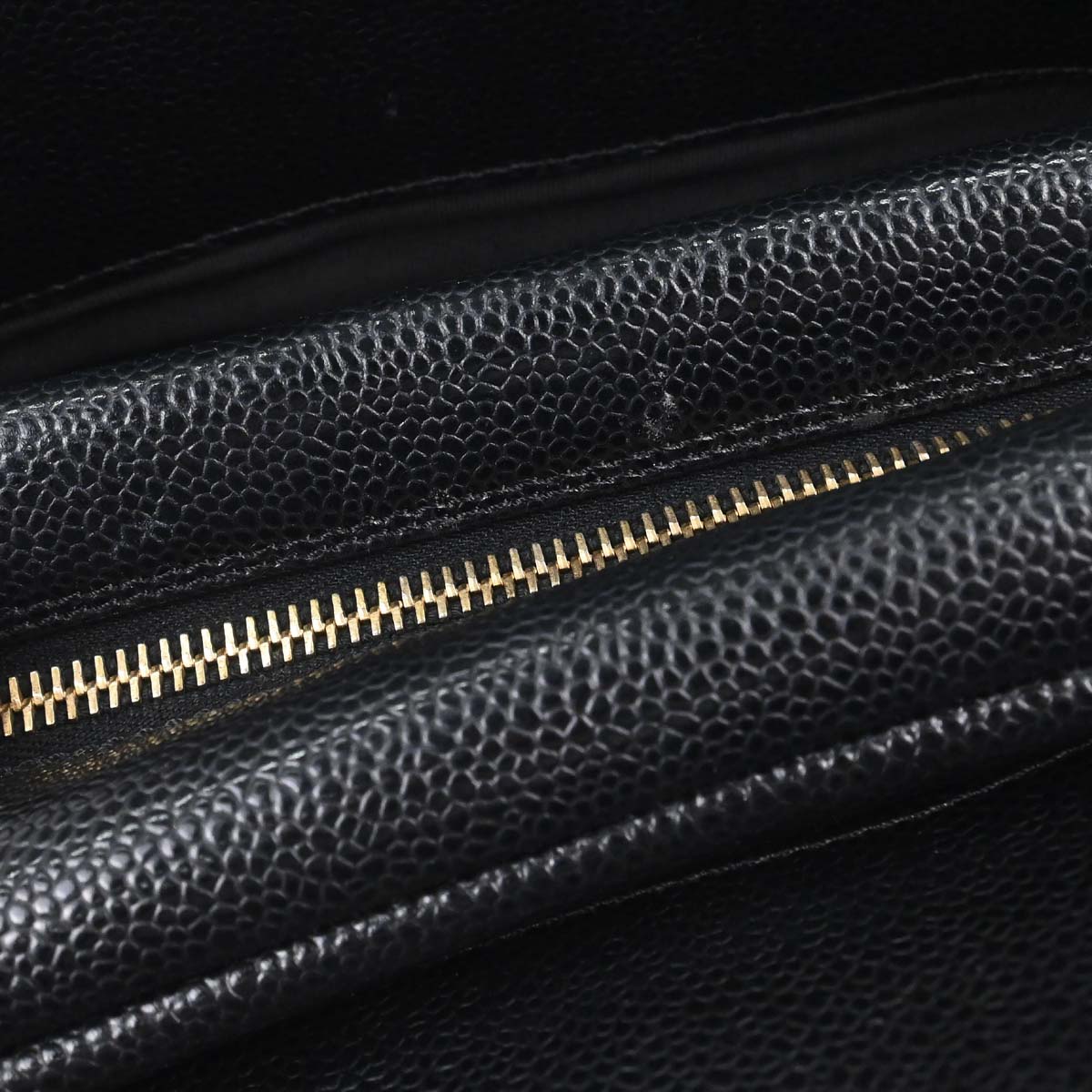 Chanel 2002-2003 Black Caviar Skin Petite Timeless Tote PTT Chain Handbag