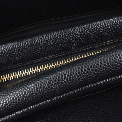 Chanel 2002-2003 Black Caviar Skin Petite Timeless Tote PTT Chain Handbag