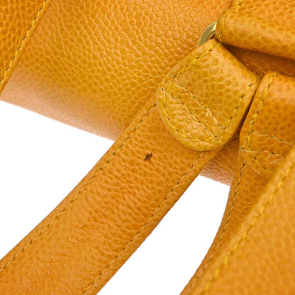 Chanel Yellow Caviar Skin Triple CC Backpack