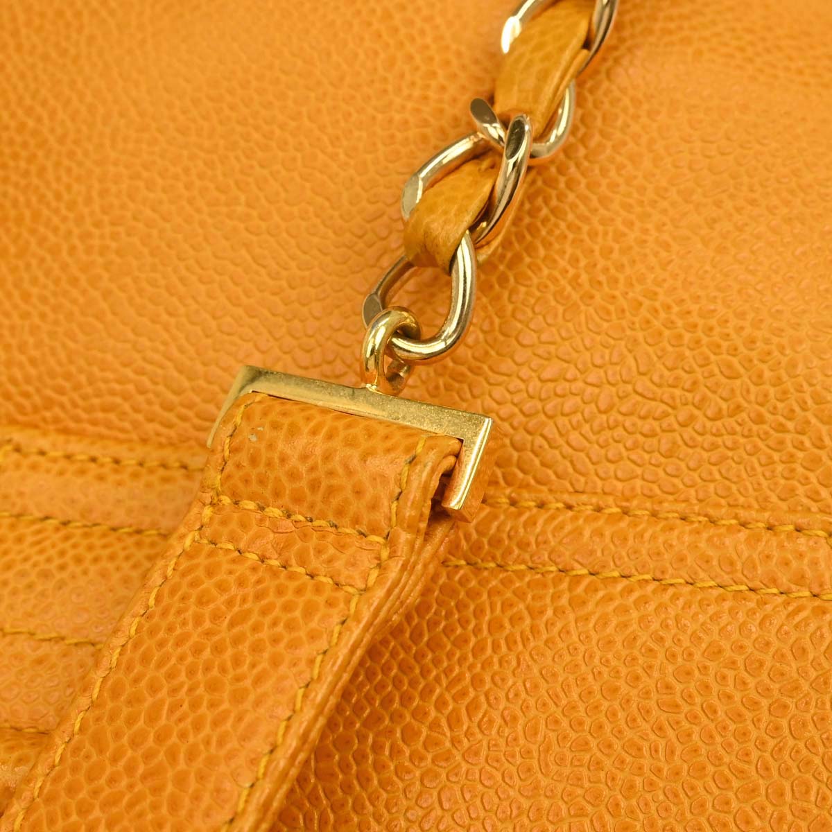 Chanel Yellow Caviar Skin Triple CC Backpack
