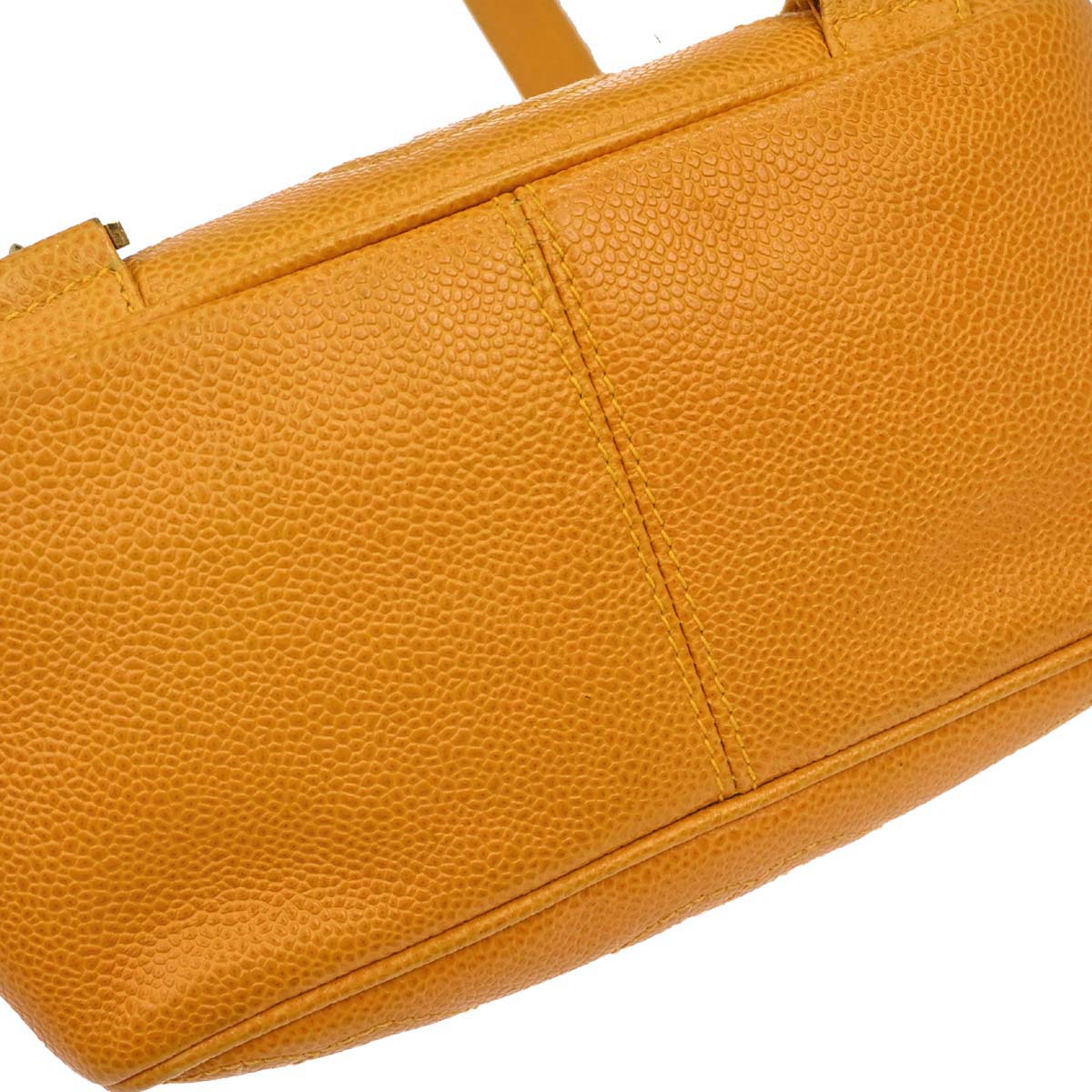 Chanel Yellow Caviar Skin Triple CC Backpack