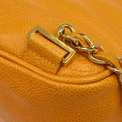 Chanel Yellow Caviar Skin Triple CC Backpack