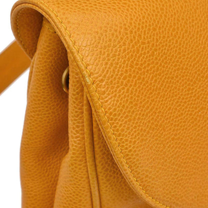 Chanel Yellow Caviar Skin Triple CC Backpack