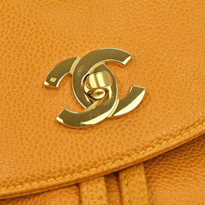 Chanel Yellow Caviar Skin Triple CC Backpack