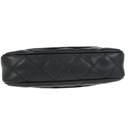 Chanel 2003-2004 Black Caviar Skin Shoulder Bag