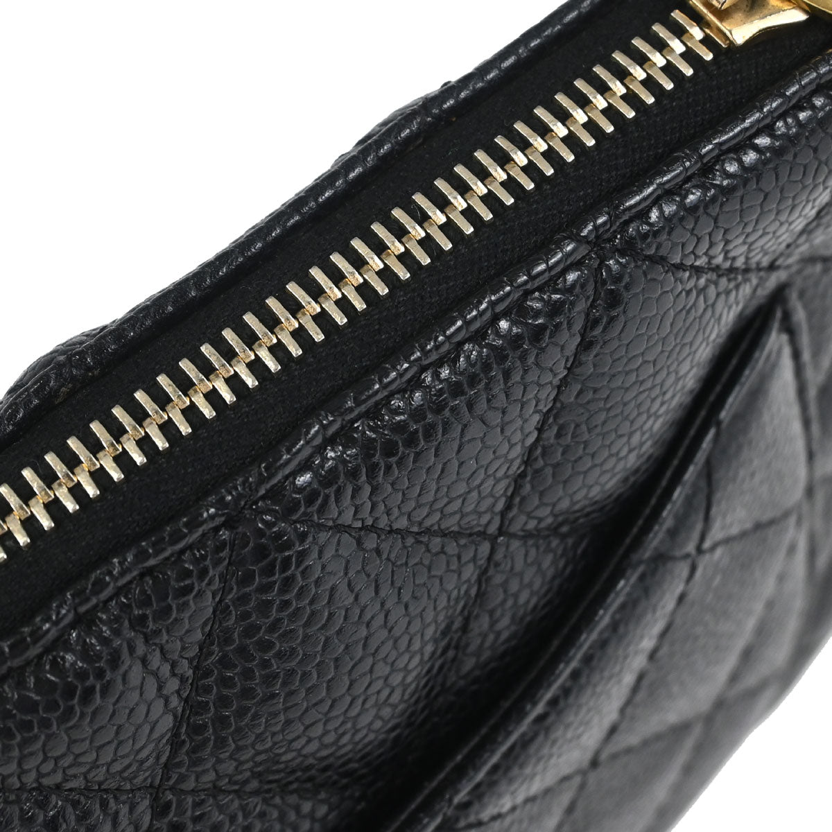 Chanel 2003-2004 Black Caviar Skin Shoulder Bag