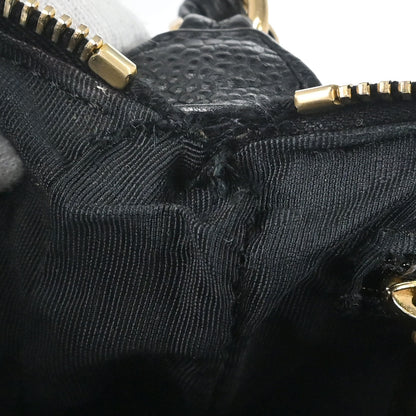 Chanel 2003-2004 Black Caviar Skin Shoulder Bag