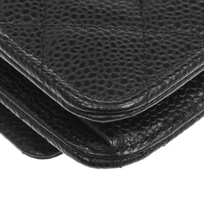 Chanel Black Caviar Skin Classic WOC Wallet on Chain Bag