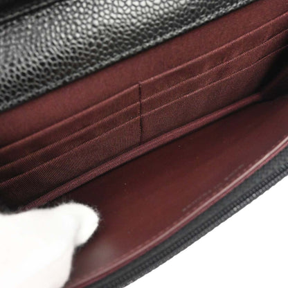 Chanel Black Caviar Skin Classic WOC Wallet on Chain Bag