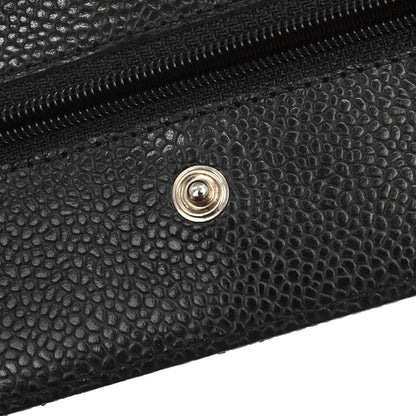 Chanel Black Caviar Skin Classic WOC Wallet on Chain Bag