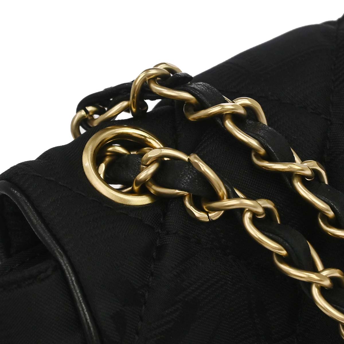 Chanel 2005-2006 Black Jacquard Nylon Travel Line Shoulder Bag