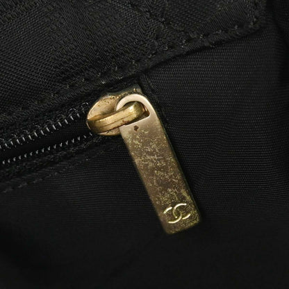Chanel 2005-2006 Black Jacquard Nylon Travel Line Shoulder Bag