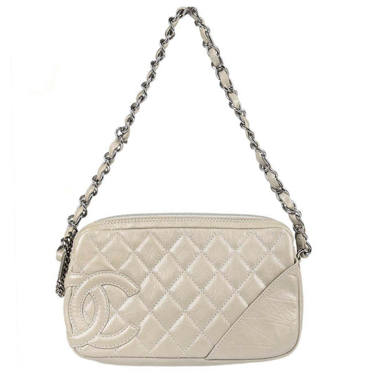 Chanel 2006-2008 Ivory Calfskin Cotton Club Cambon Ligne Handbag