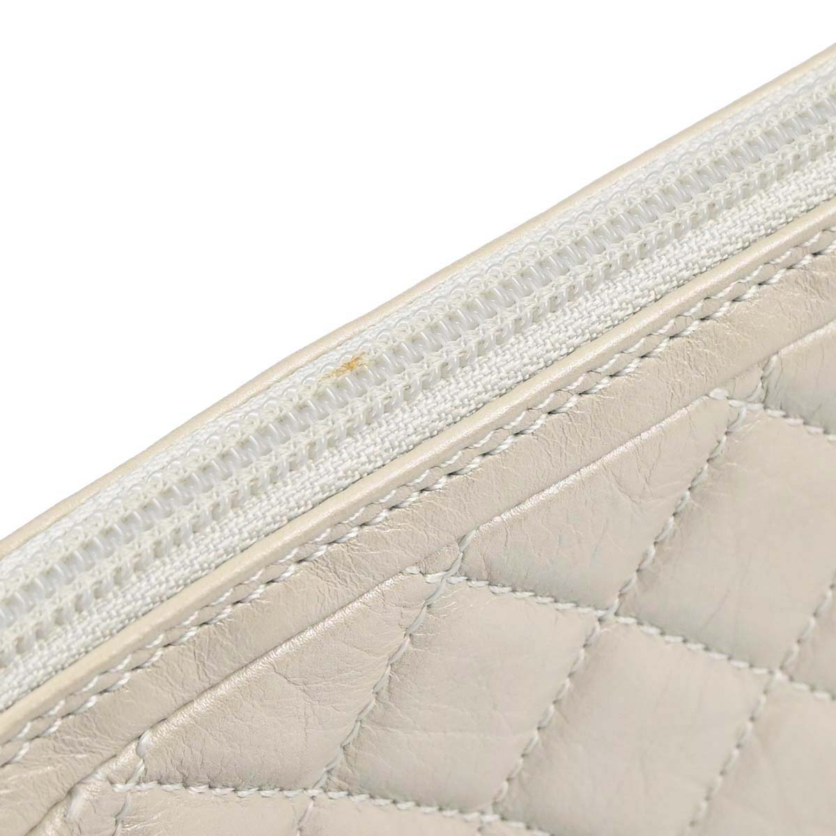 Chanel 2006-2008 Ivory Calfskin Cotton Club Cambon Ligne Handbag