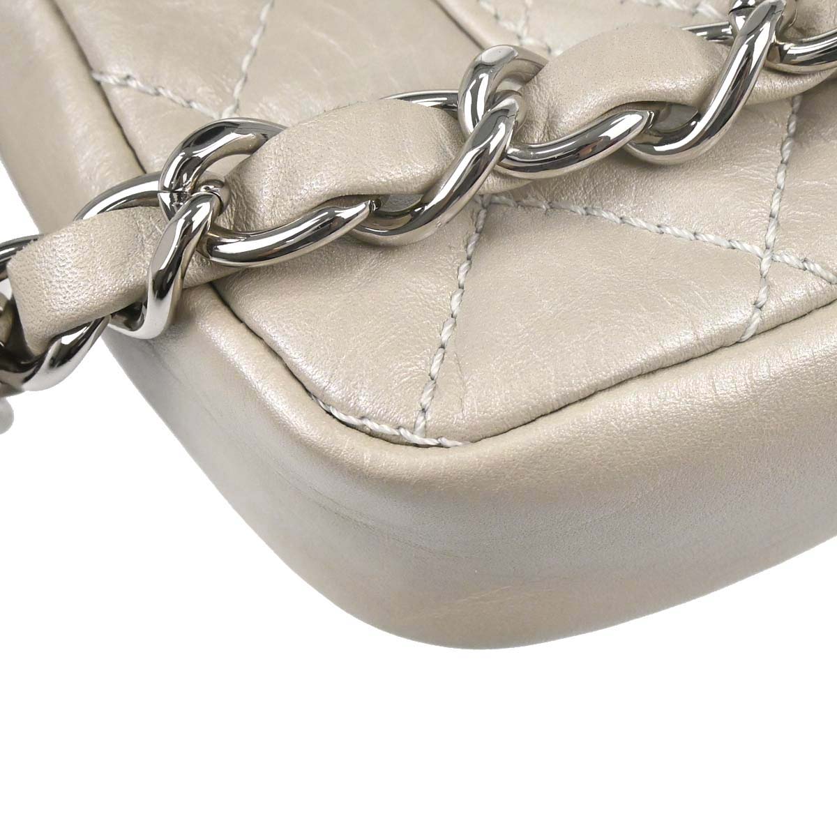 Chanel 2006-2008 Ivory Calfskin Cotton Club Cambon Ligne Handbag