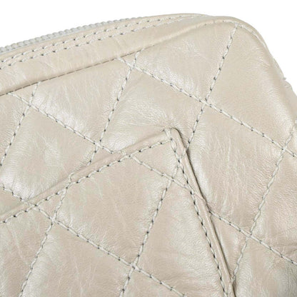 Chanel 2006-2008 Ivory Calfskin Cotton Club Cambon Ligne Handbag
