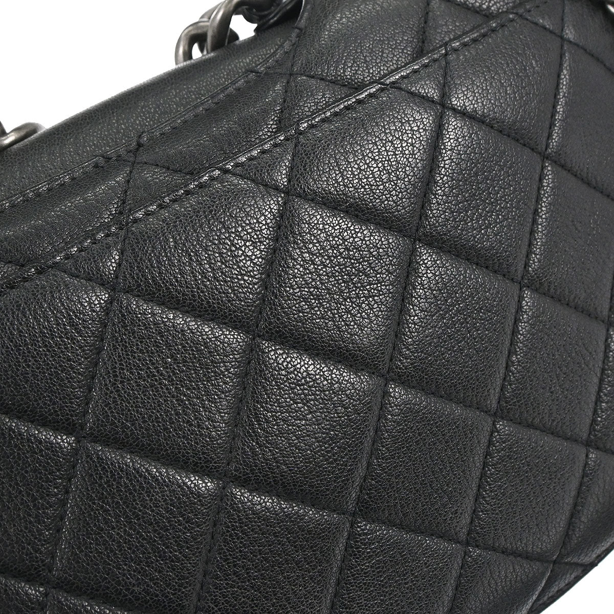 Chanel Black Calfskin Perfect Edge Flap Bag 2way Shoulder Handbag