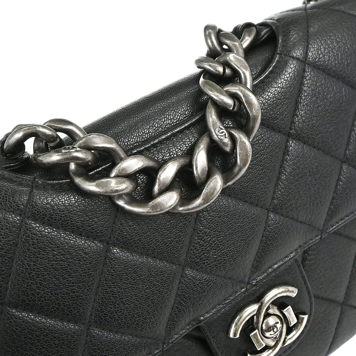 Chanel Black Calfskin Perfect Edge Flap Bag 2way Shoulder Handbag
