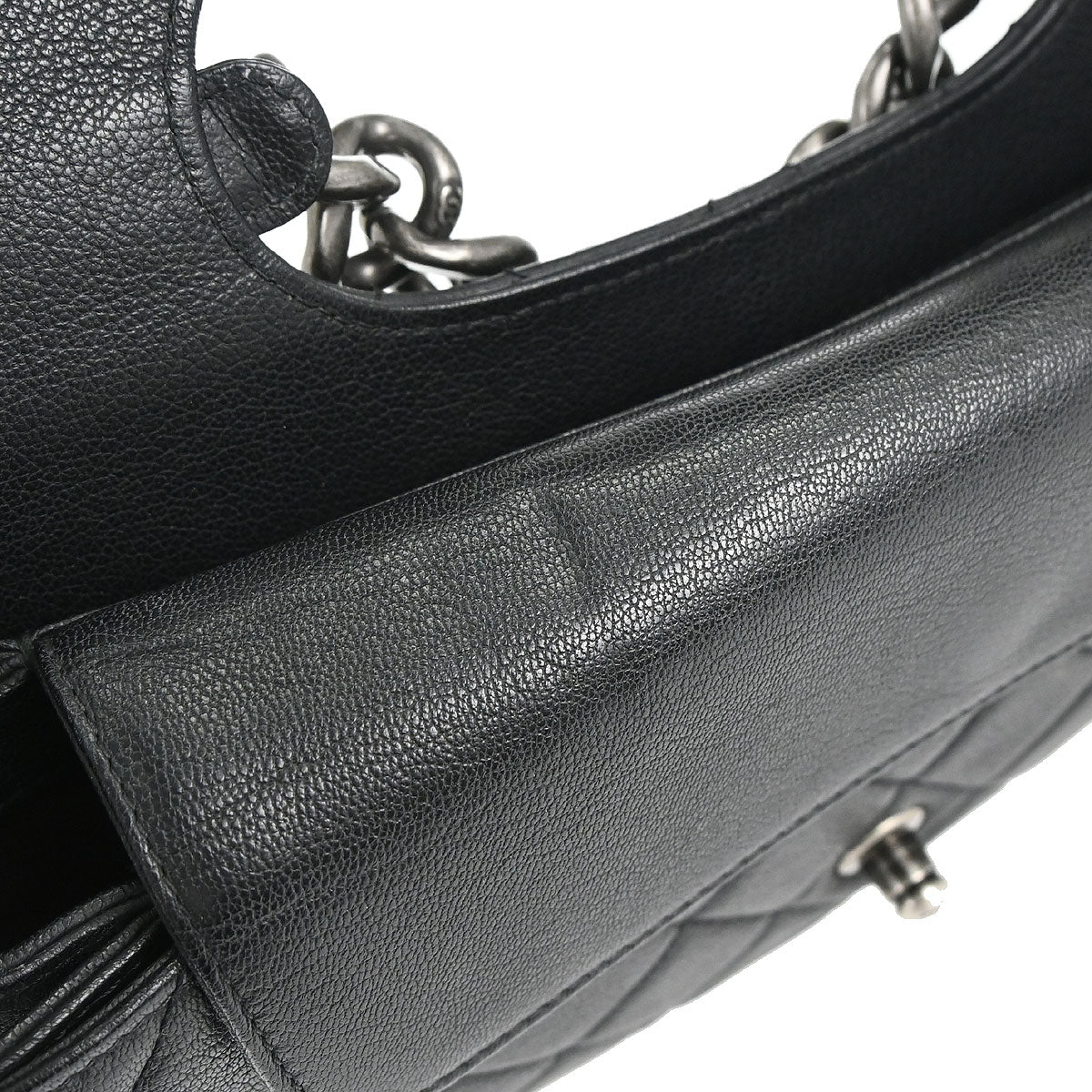 Chanel Black Calfskin Perfect Edge Flap Bag 2way Shoulder Handbag