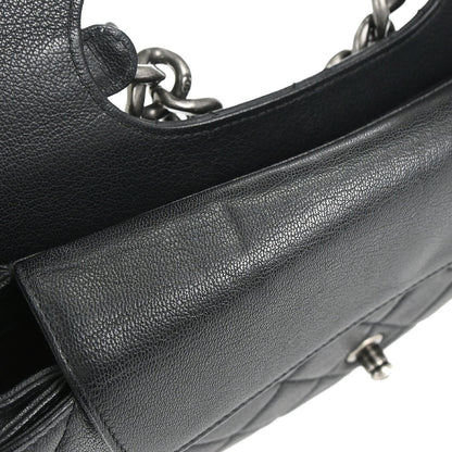 Chanel Black Calfskin Perfect Edge Flap Bag 2way Shoulder Handbag
