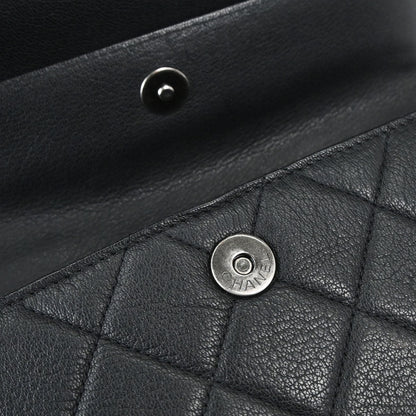 Chanel Black Calfskin Perfect Edge Flap Bag 2way Shoulder Handbag