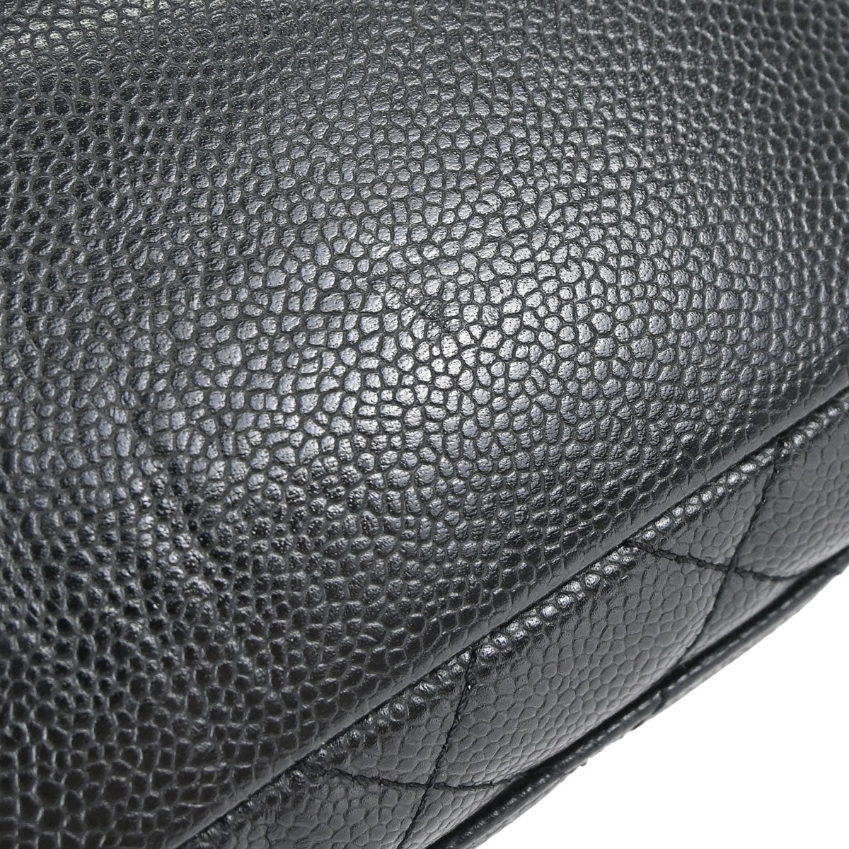 Chanel 2003-2004 Black Caviar Skin Hobo Handbag