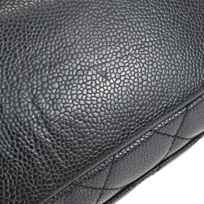 Chanel 2003-2004 Black Caviar Skin Hobo Handbag