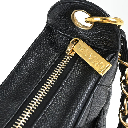 Chanel 2003-2004 Black Caviar Skin Hobo Handbag