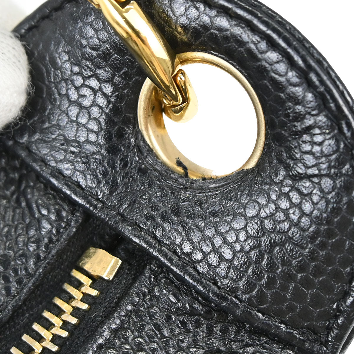 Chanel 2003-2004 Black Caviar Skin Hobo Handbag