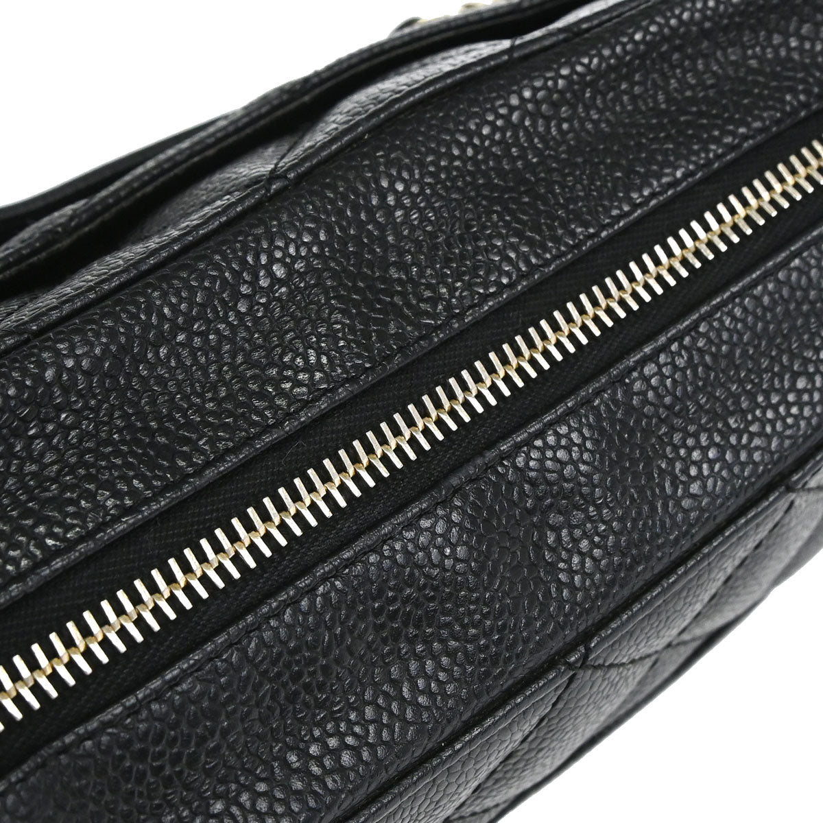 Chanel 2003-2004 Black Caviar Skin Hobo Handbag