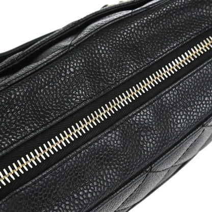 Chanel 2003-2004 Black Caviar Skin Hobo Handbag