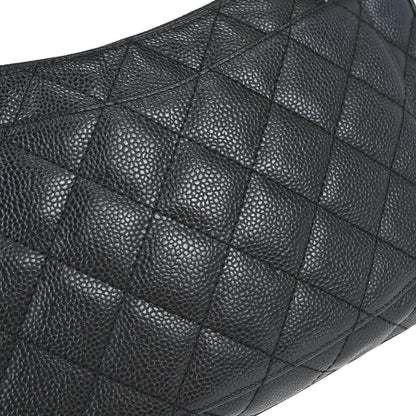 Chanel 2003-2004 Black Caviar Skin Hobo Handbag