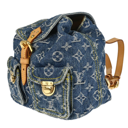 Louis Vuitton 2006 Blue Monogram Denim Sac a Dos PM Backpack M95057