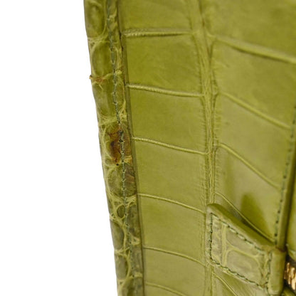Loewe * Green Crocodile Amazona 36 Handbag