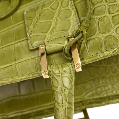 Loewe * Green Crocodile Amazona 36 Handbag
