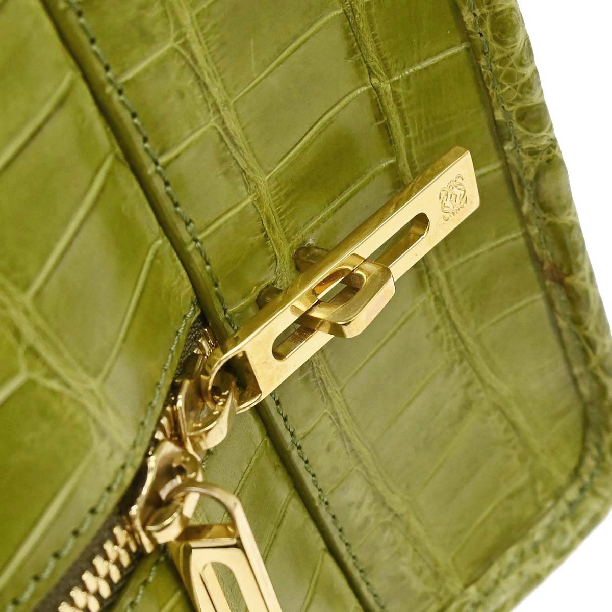 Loewe * Green Crocodile Amazona 36 Handbag